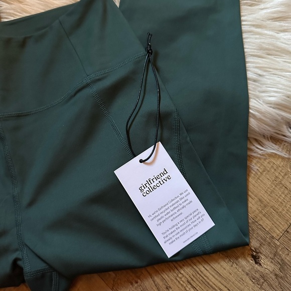 GIRLFRIEND COLLECTIVE High-Rise Compression 7/8 Leggings In Moss Green - Picture 6 of 8